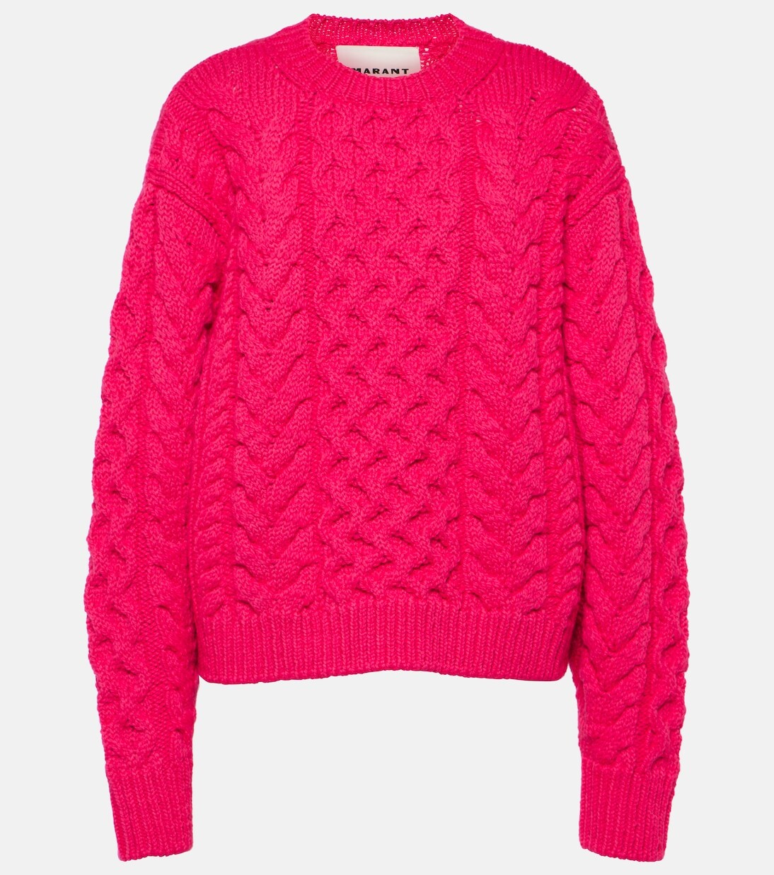 

Свитер jake косой вязки из смесовой шерсти Marant Etoile, розовый