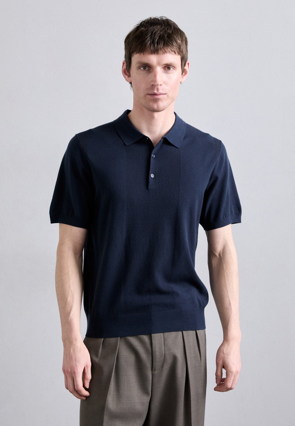 

Рубашка поло REYMOND SOLID STRIPE J.LINDEBERG, темно-синий