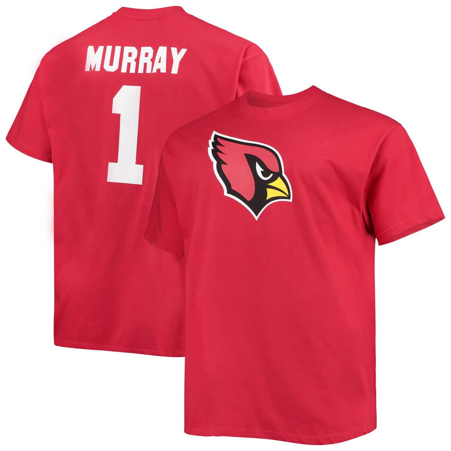 

Мужская фирменная футболка Kyler Murray Cardinal Arizona Cardinals Big & Tall с именем и номером игрока Fanatics