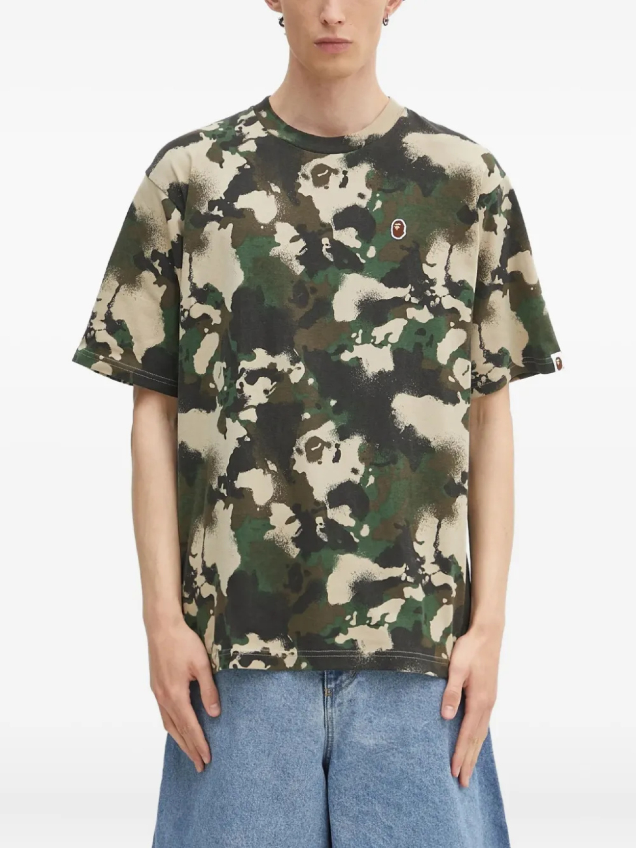 

Футболка с камуфляжным принтом BATHING APE A Bathing Ape, зеленый