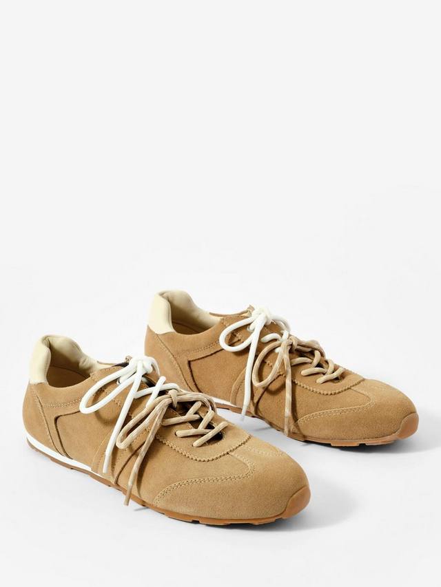 Kiko Suede шнурованные кроссовки Mint Velvet, Brown Tan — фото 3