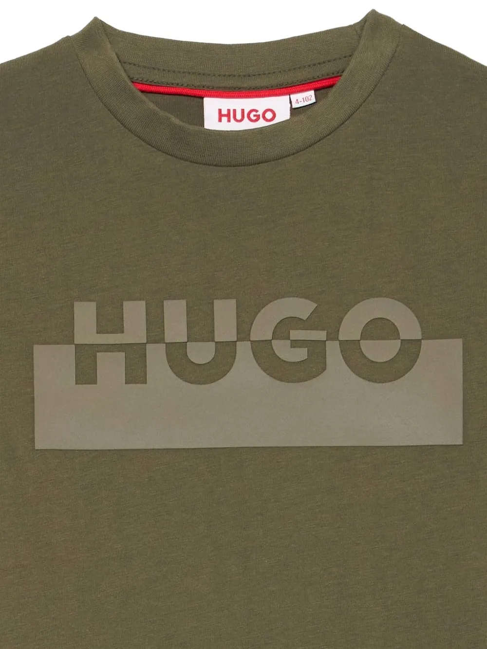 Футболка с короткими рукавами Hugo Kids, зеленый — фото 3