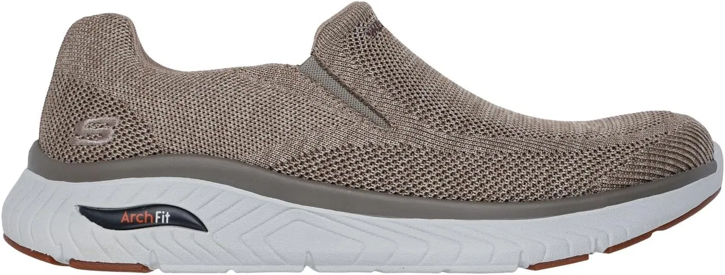 Мужские кроссовки Skechers Arch Fit Crosser Locke, Taupe Mesh — фото 4