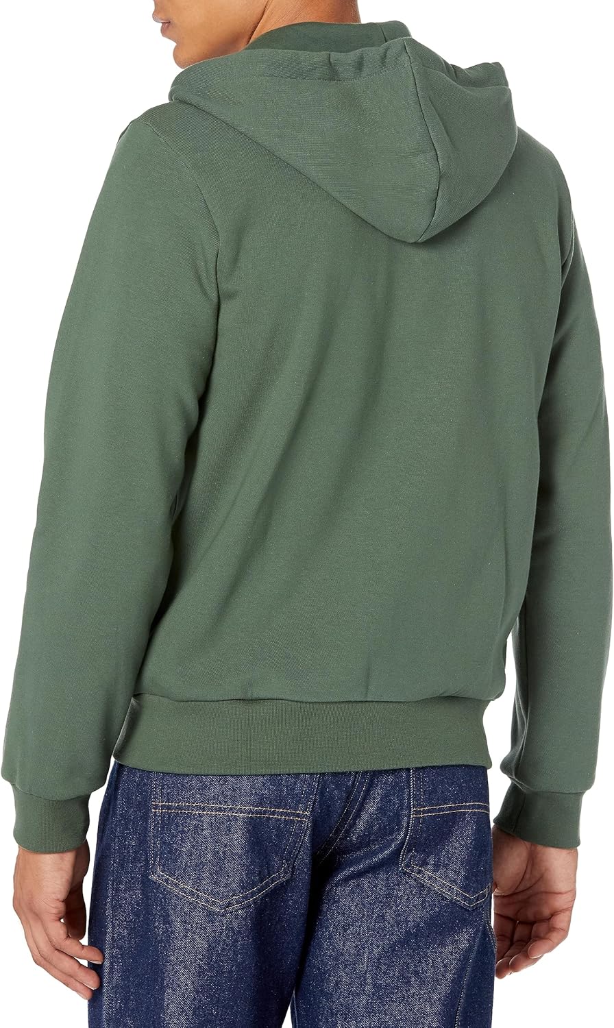 Lacoste мужская толстовка с длинным рукавом, однотонная, на молнии, Sequoia — фото 2