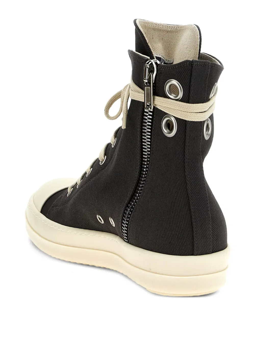 Высокие кроссовки с люверсами Rick Owens Drkshdw, серый — фото 3