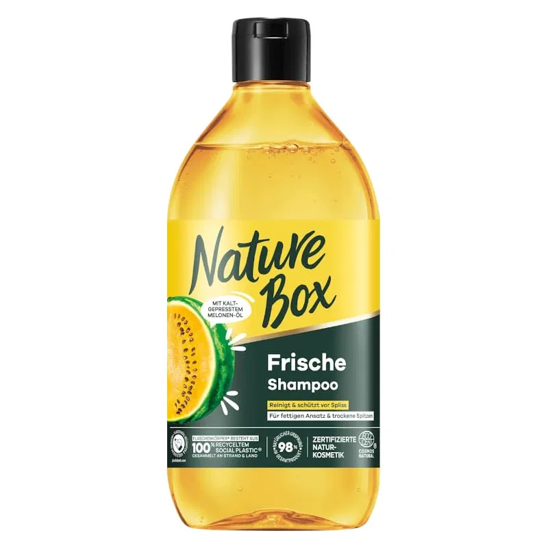Шампунь Nature Box Fresh с маслом дыни холодного отжима, 385 мл, . Nature Box
