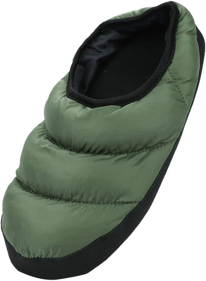 

Тапочки Haozaikeji для дома, зимние утепленные, слипоны для дома, туристические тапочки для мужчин и женщин, темно-зеленый