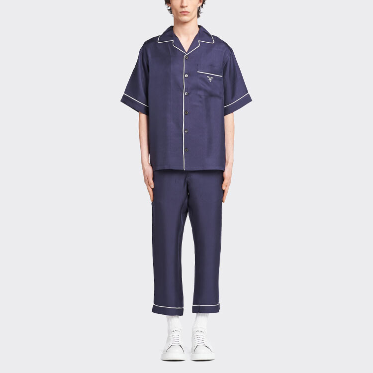 

Рубашка мужская синяя Prada, синий