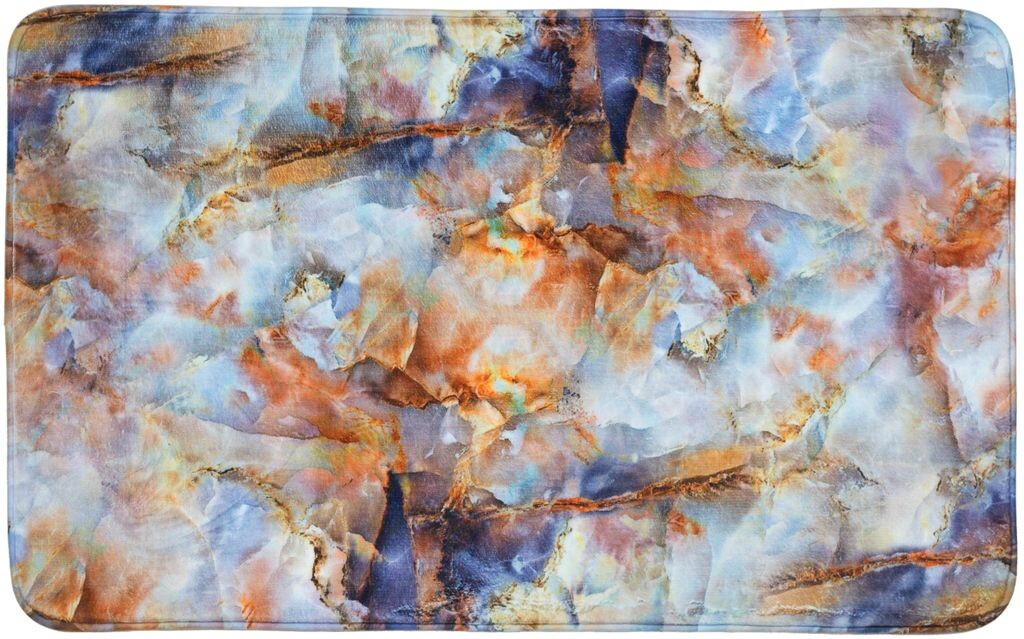 

Коврик для ванной SANILO мраморный коричневый 70 x 110 см, серый
