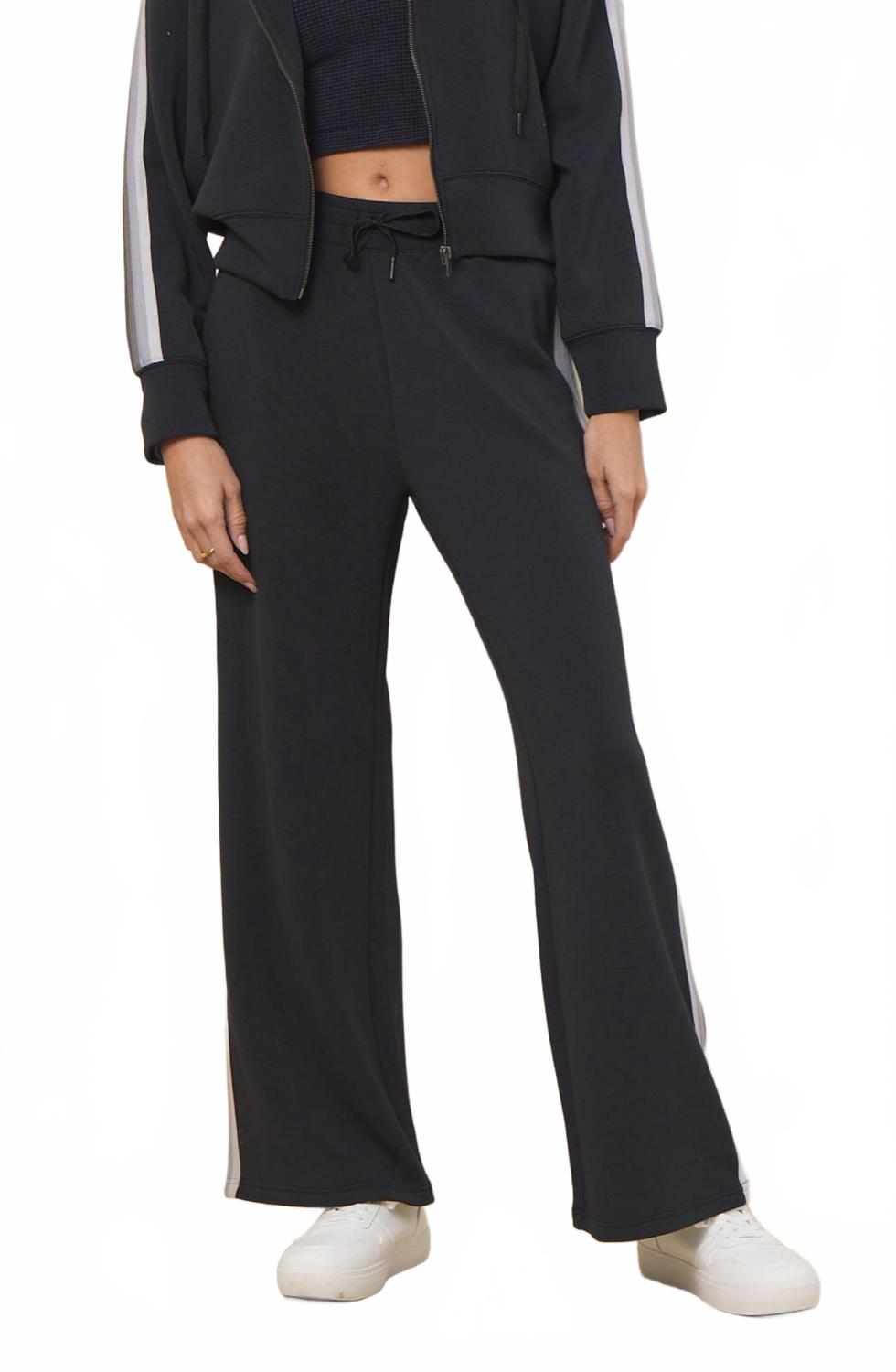 

Широкие флисовые брюки Striped Cloud черного и серого цветов Vintage Havana, Black With Grey