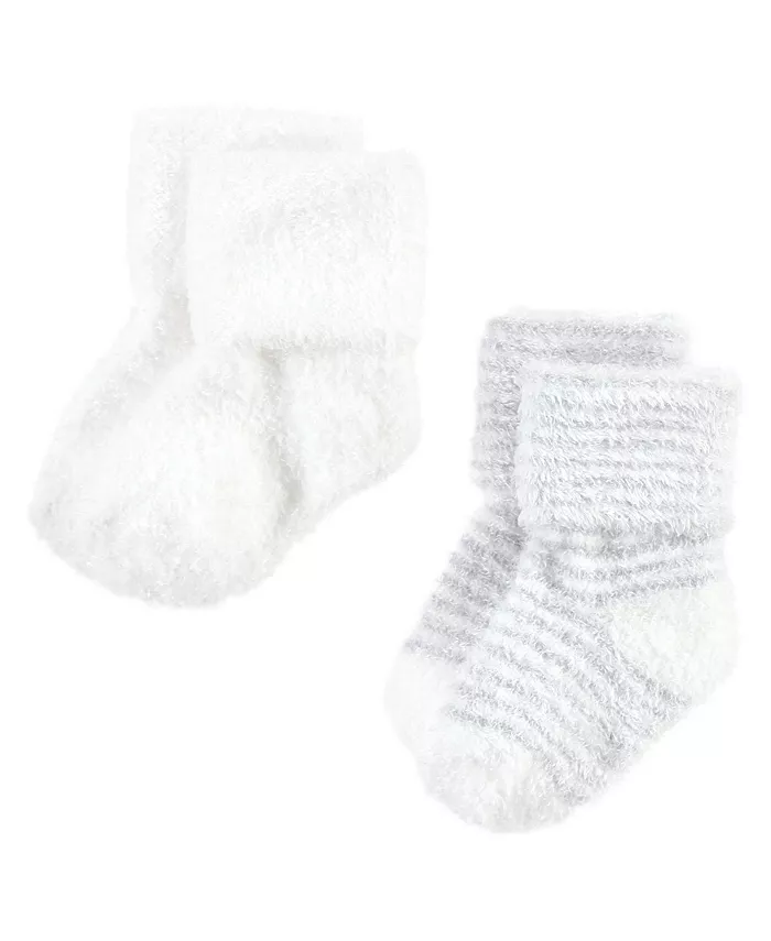 Детские носки Hudson Cozy Chenille для новорожденных и малышей, серые в полоску, 8 пар, размер 12-24 месяца Hudson Baby, серый — фото 4