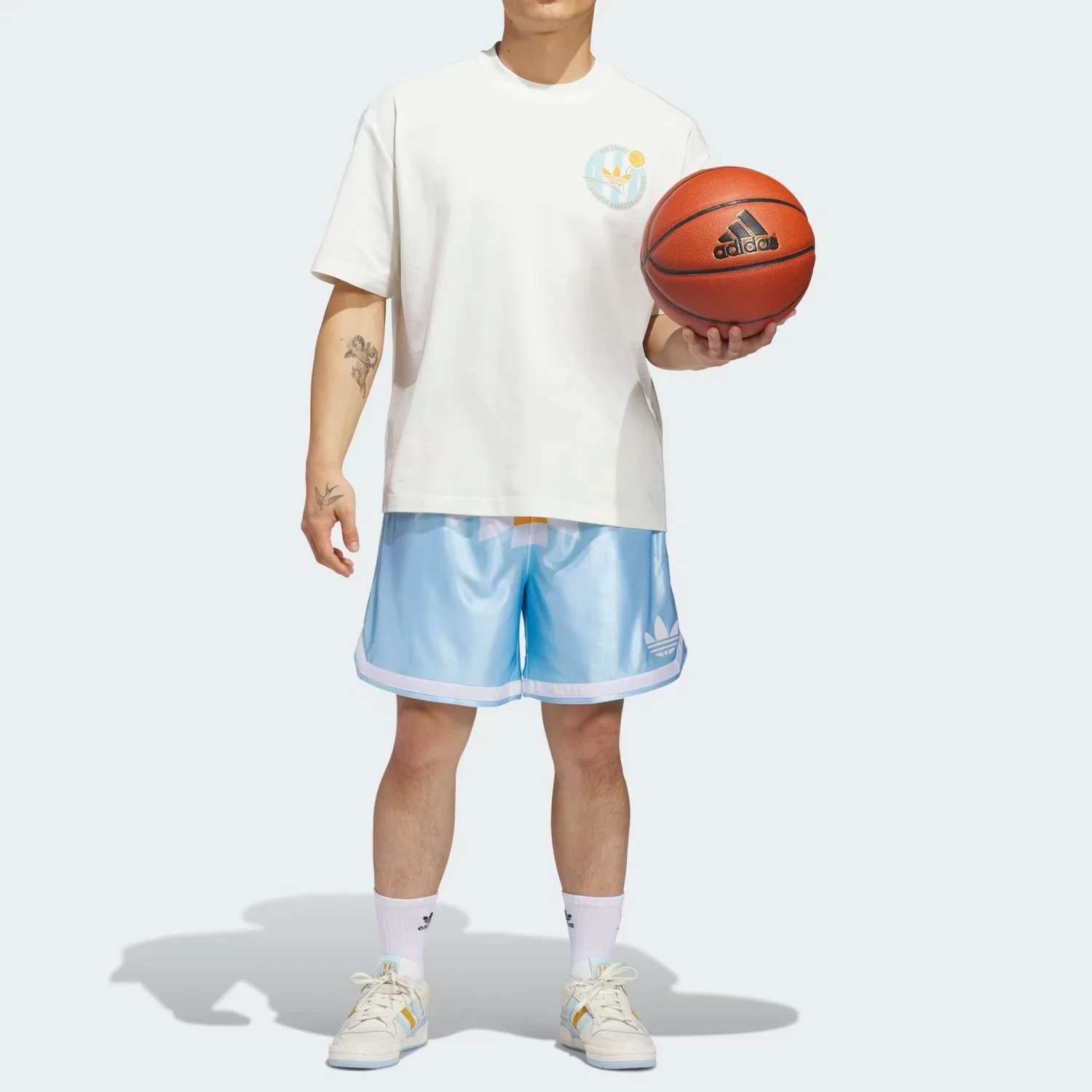 Футболка Unisex Adidas Originals, Ecru/Ice Blue — фото 3