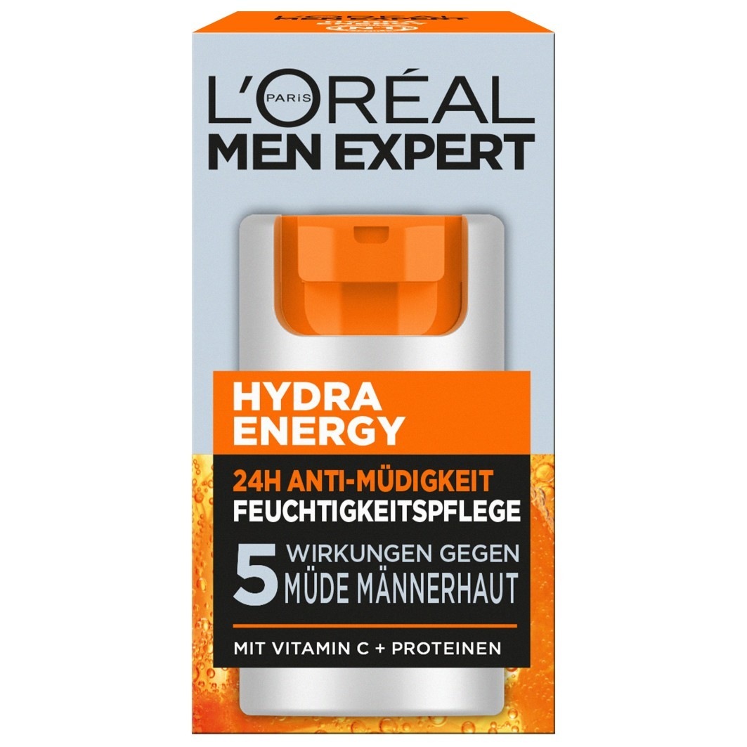 

Крем для лица hydra energy mit vitamin c 24h anti-müdigkeit L Oreal Men Expert, объем 50 мл