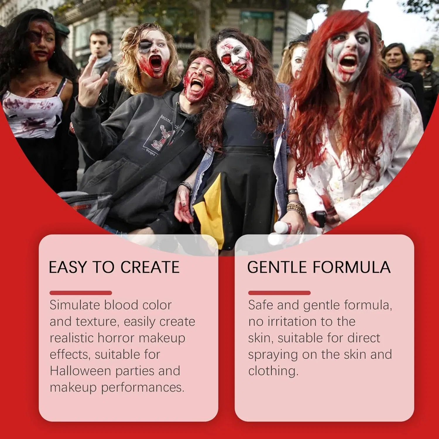 Спрей для создания искусственной крови Washable Fake Blood, 60 мл, красный — фото 4