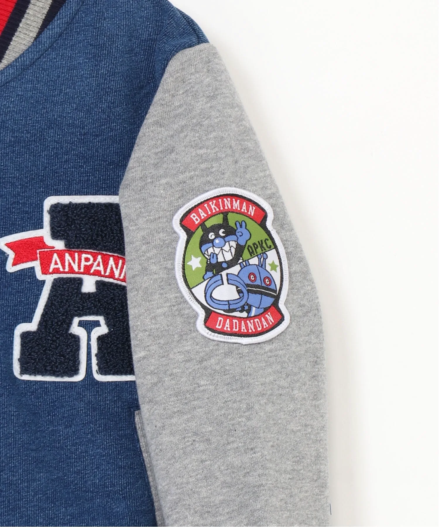 Детская коллекция ANPANMAN / (K) Вышитая стадионная куртка Anpanman Kids Collection, Navy — фото 4