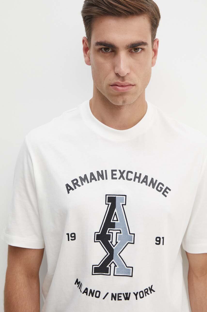 

Хлопковая футболка Armani Exchange, белый