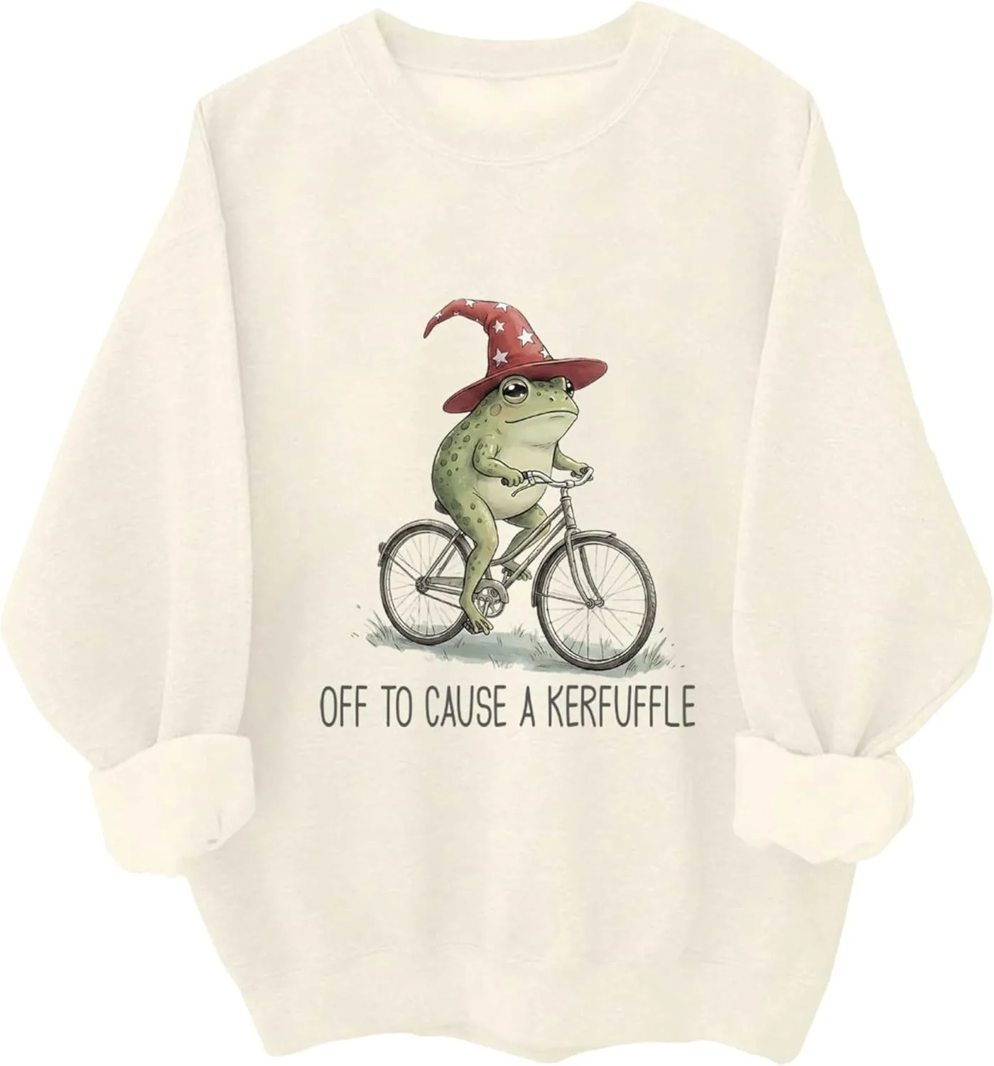 

Толстовка с принтом лягушки off to cause a kerfuffle Relliot