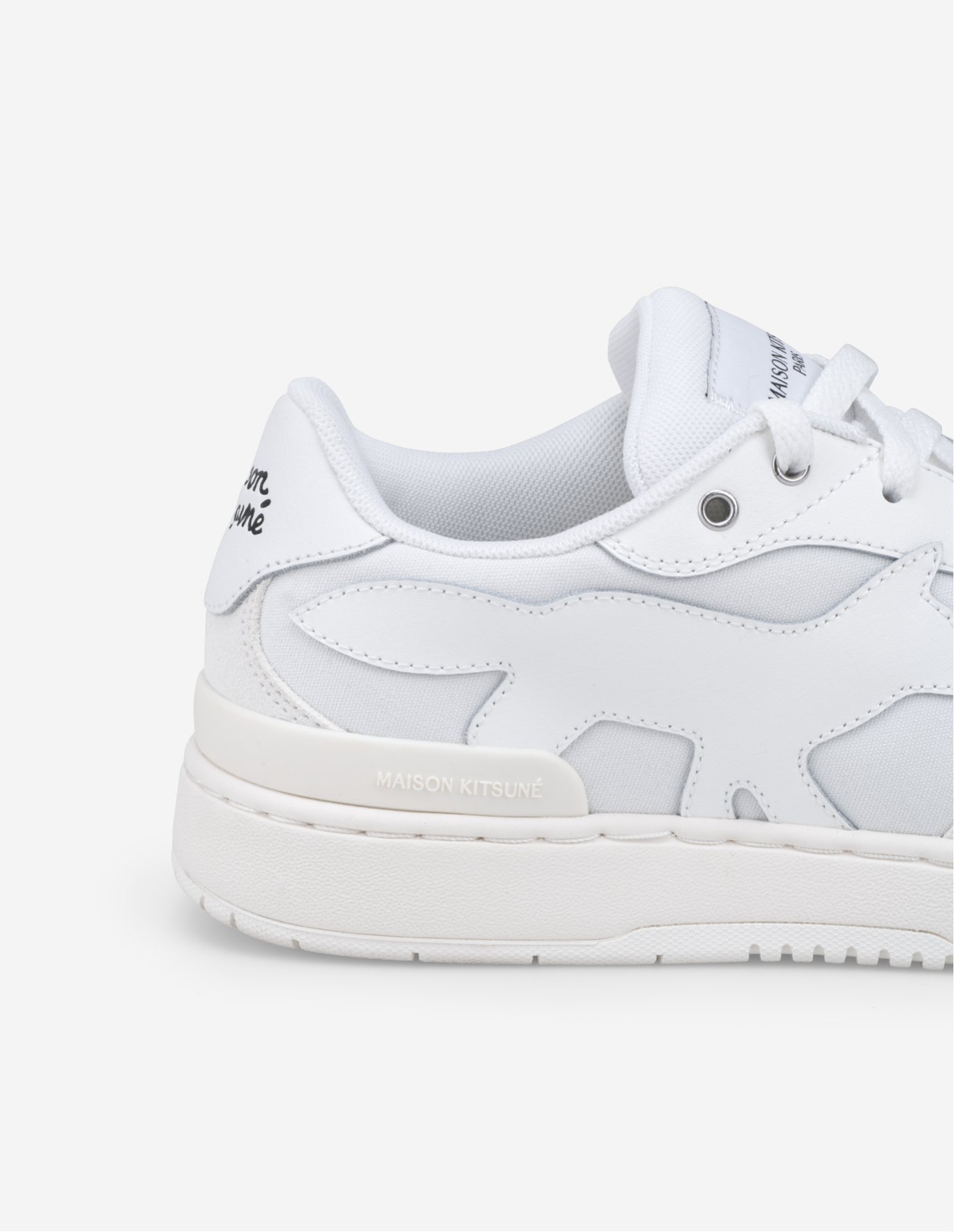 Кроссовки Maison Kitsune/(M) из кожи, WHITE — фото 3