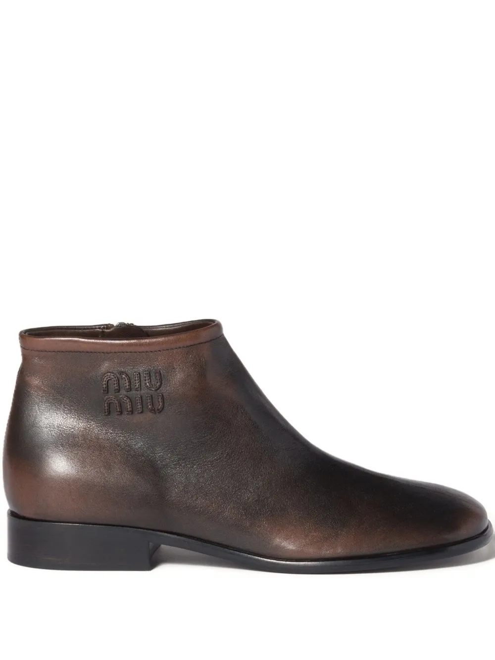 Сапоги с логотипом MIU MIU, коричневый