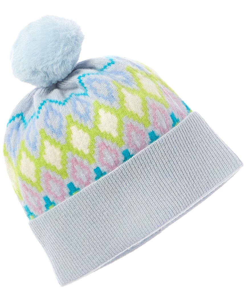 

Кашемировая шапка Brodie Cashmere Colourpop Fairisle Pom, коричневый