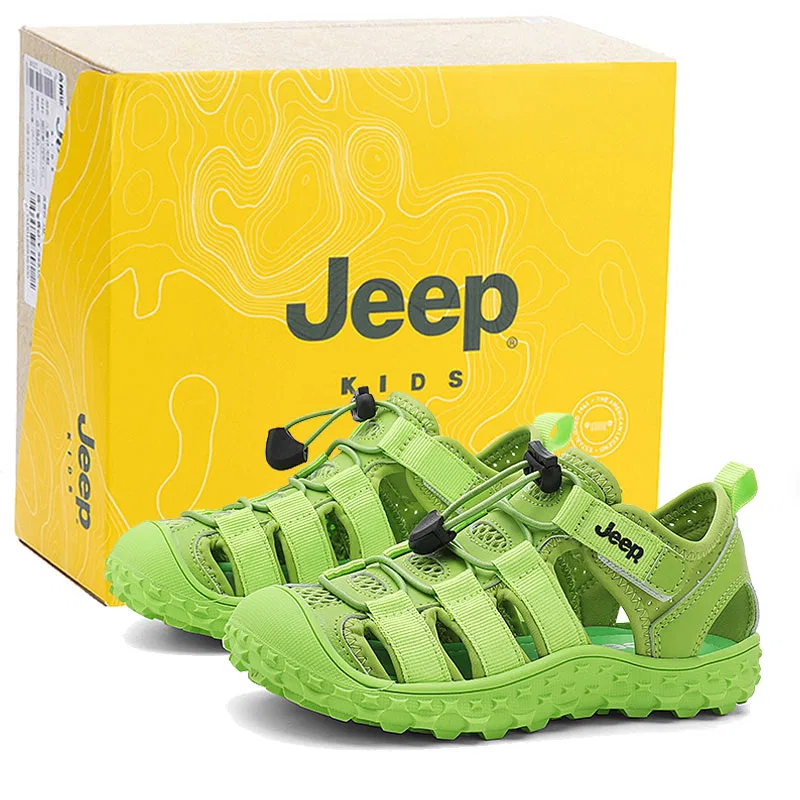 Сандалии детские из искусственной кожи Jeep, Ivory White/Fish Tail Gray — фото 3
