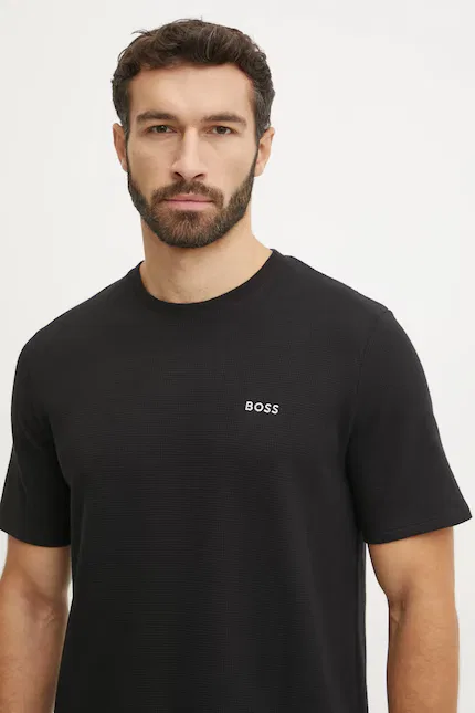 Футболка Waffle T-Shirt BOSS, черный — фото 4