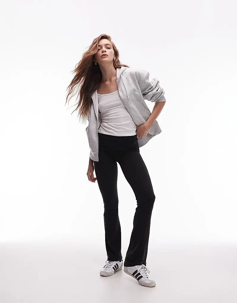 

Супермягкие эластичные облегающие леггинсы ARKET с глубоким поясом, черного цвета