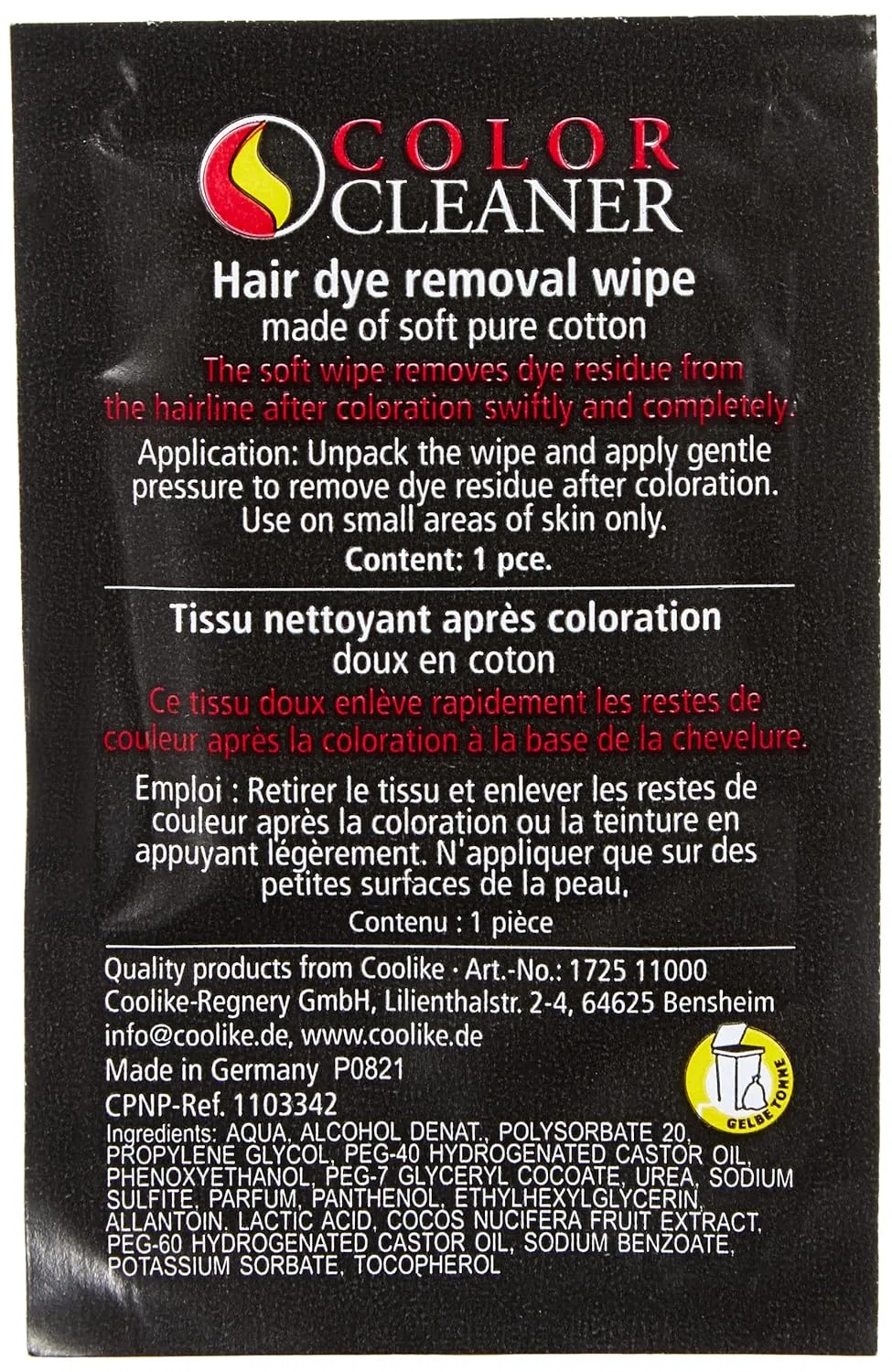 Салфетки Coolike Color Cleaner Cotton для удаления краски для волос, 50 шт. Coolike — фото 2