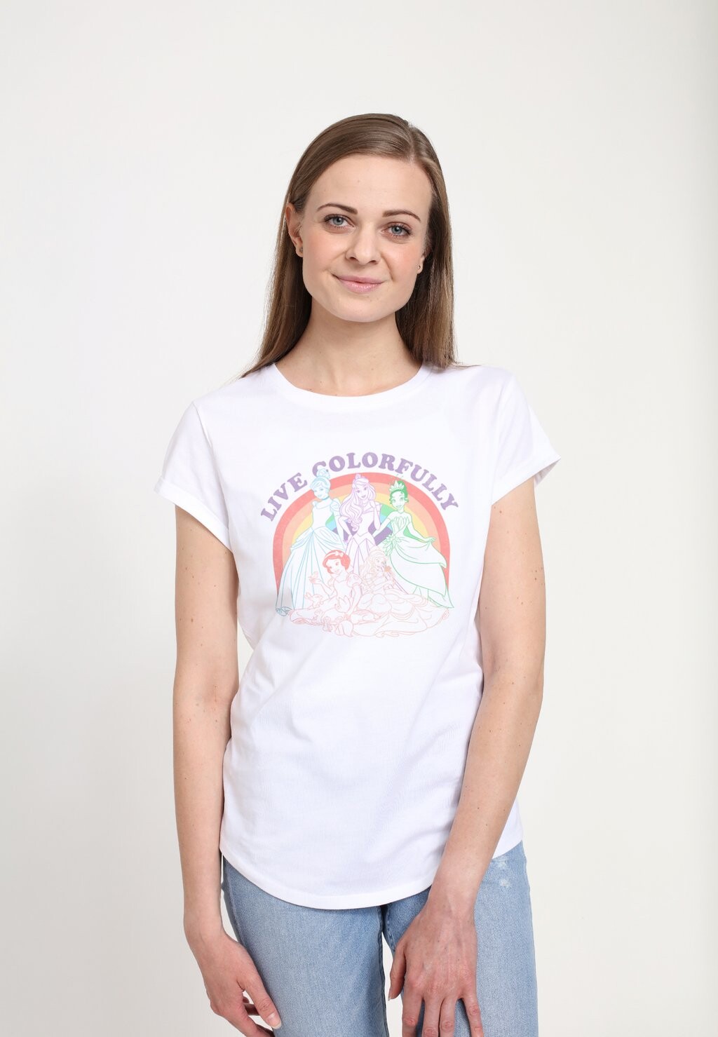 

Футболка с принтом DISNEY PRINCESSES RAINBOW PRINCESS Henry Tiger, белый