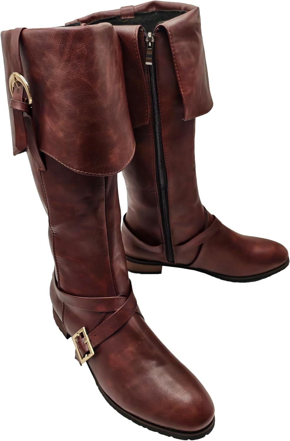 

Мужские сапоги эпохи Ренессанса, средневековые пиратские сапоги, костюмированные сапоги на Хэллоуин из искусственной кожи, готические косплей-обувь Junqiako, коричневый