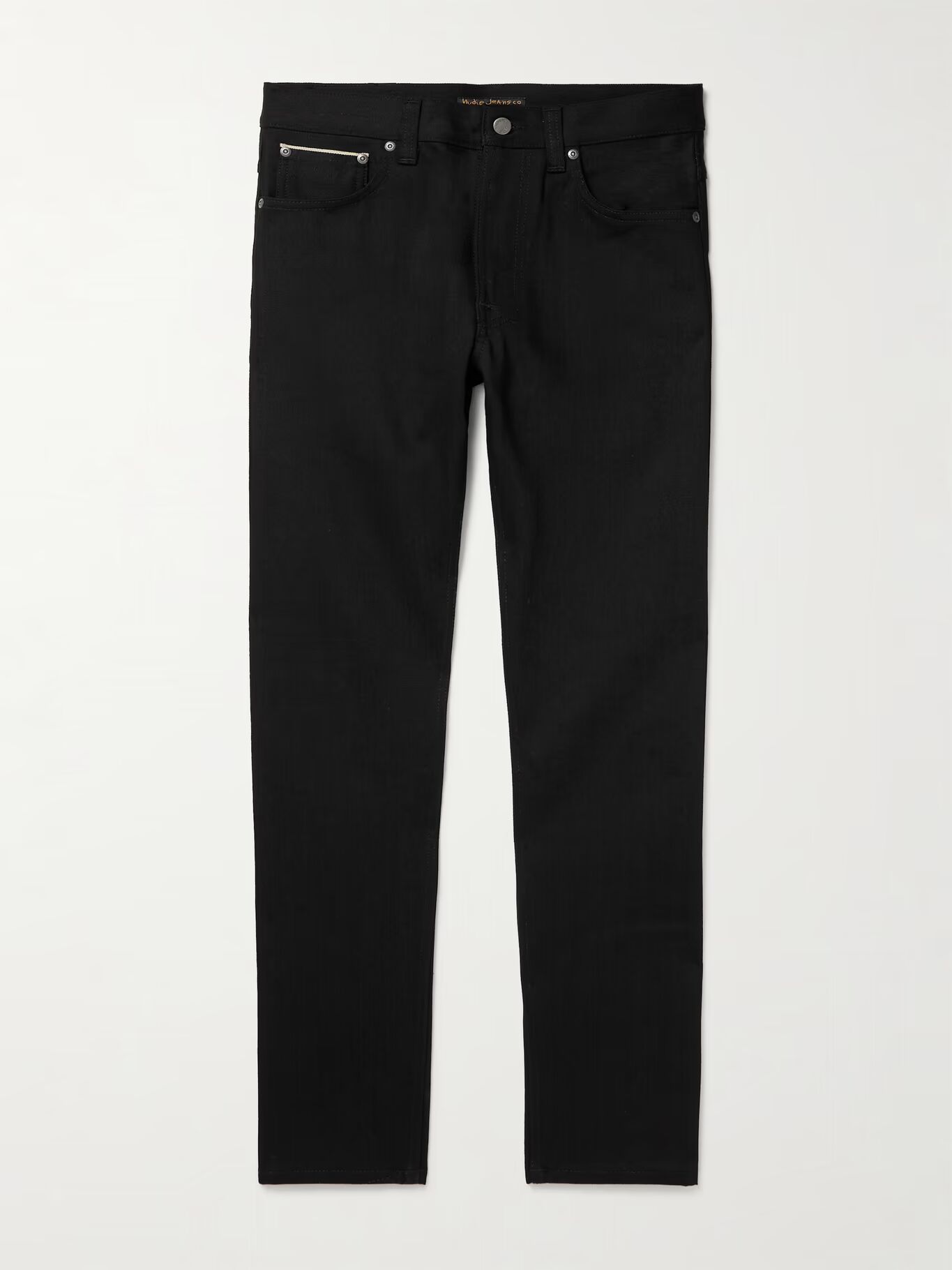 

Джинсы Lean Dean Slim-Fit Selvedge NUDIE JEANS, черный