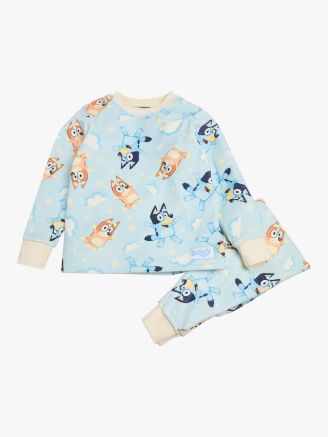 

Детский комплект пижамы Bluey из флиса Brand Threads, Blue