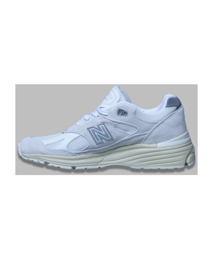 Серые повседневные кроссовки в стиле 991v2 New Balance, белый — фото 3