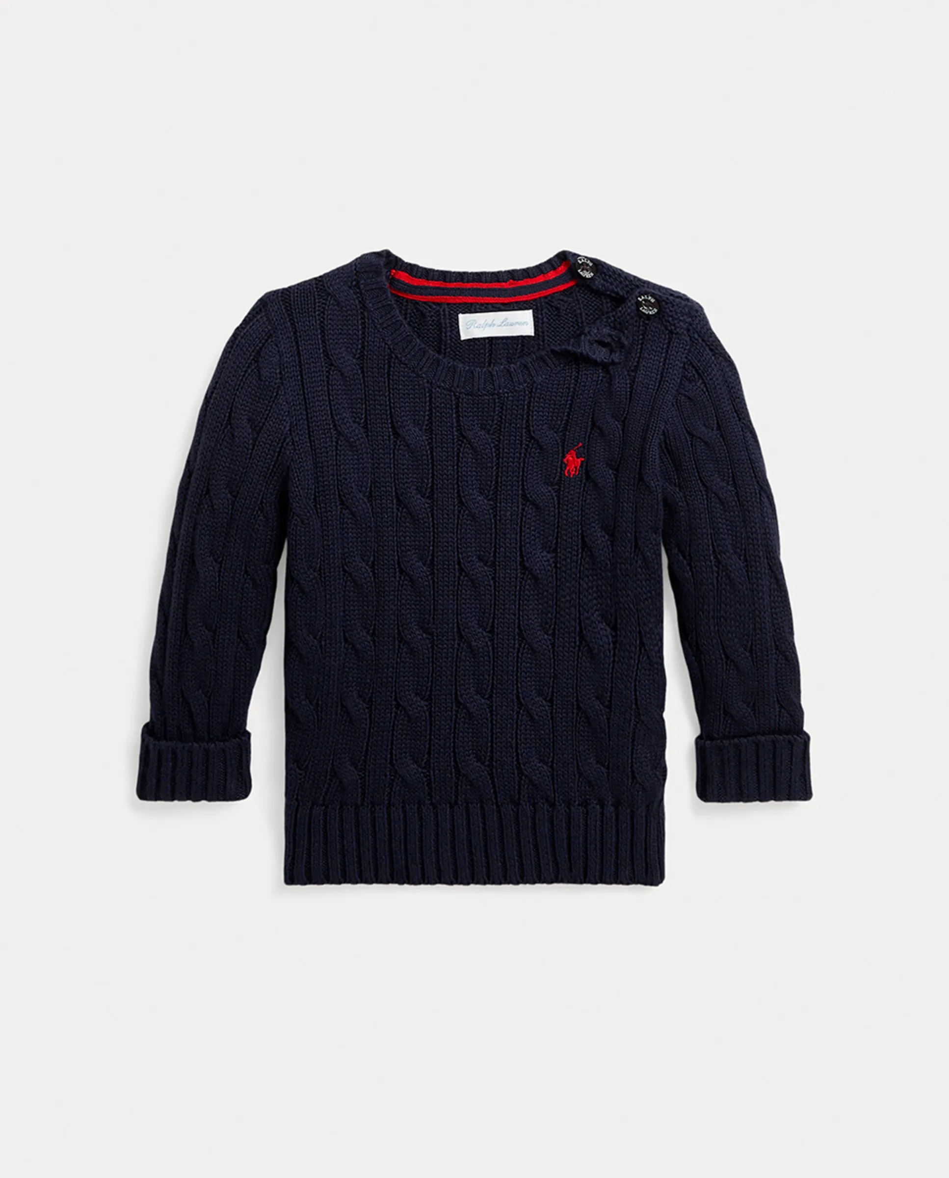 

Детский хлопковый джемпер с узором "восьмерки" Polo Ralph Lauren, темно-синий