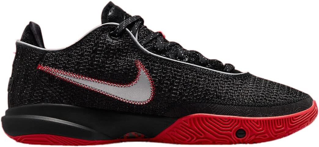 Nike Мужские кроссовки Lebron 20, Black Black University Red — фото 2