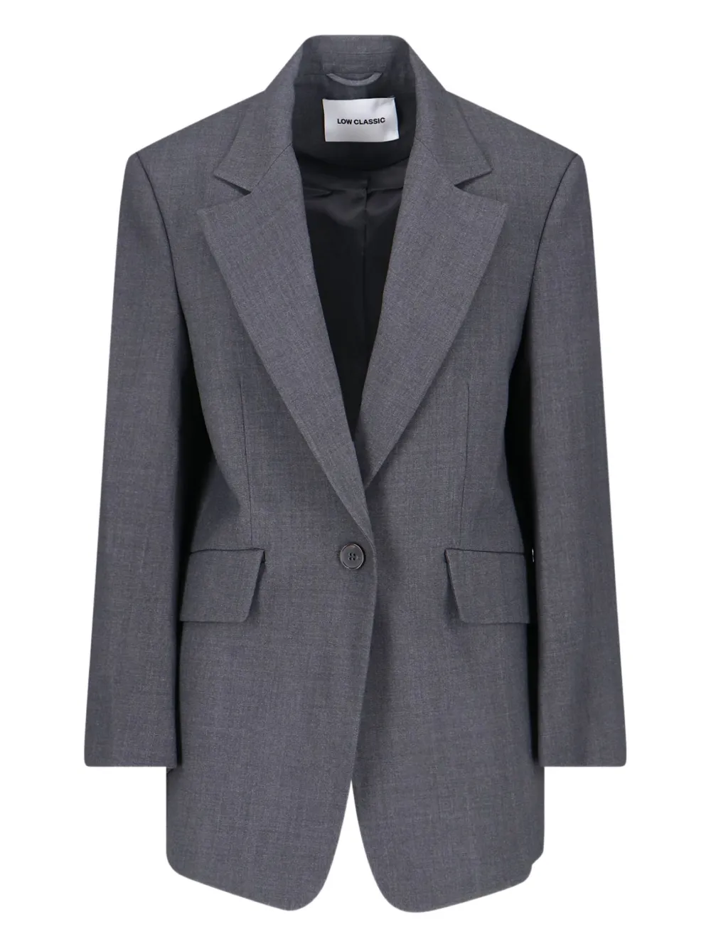 

Однобортный шерстяной пиджак Monopetto Low Classic, серый