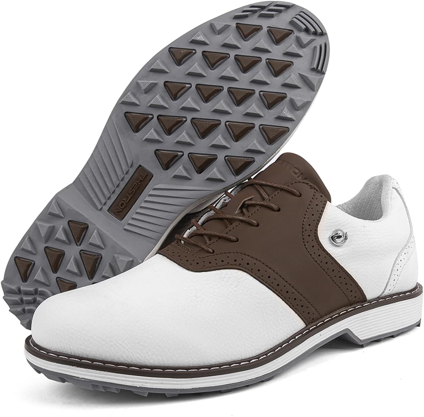 

Мужские гольф туфли Профессиональные гольф туфли без шипов Комфортная обувь для ходьбы для гольфистов Zakey, коричневый