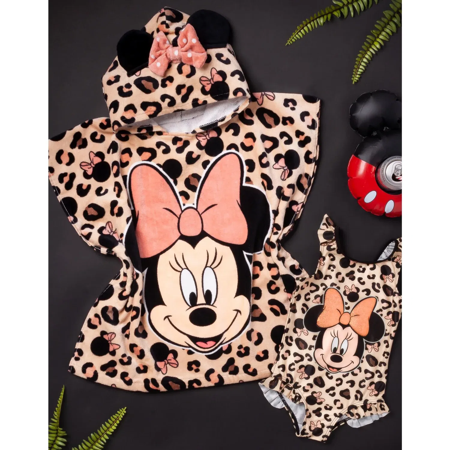 Детский купальник и пончо Minnie Mouse Disney, розовый — фото 2