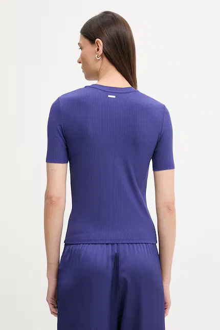 Футболка с коротким рукавом из модала Calvin Klein, фиолетовый — фото 3