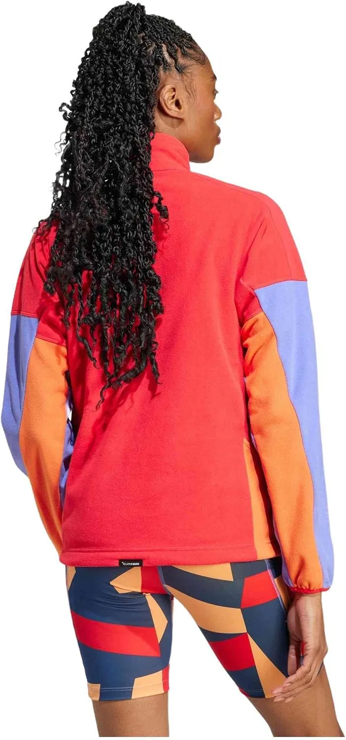 Флисовая куртка adidas Terrex Multi Climawarm, Pure Ruby/Semi Cobalt Blue/Semi Impact Orange — фото 2