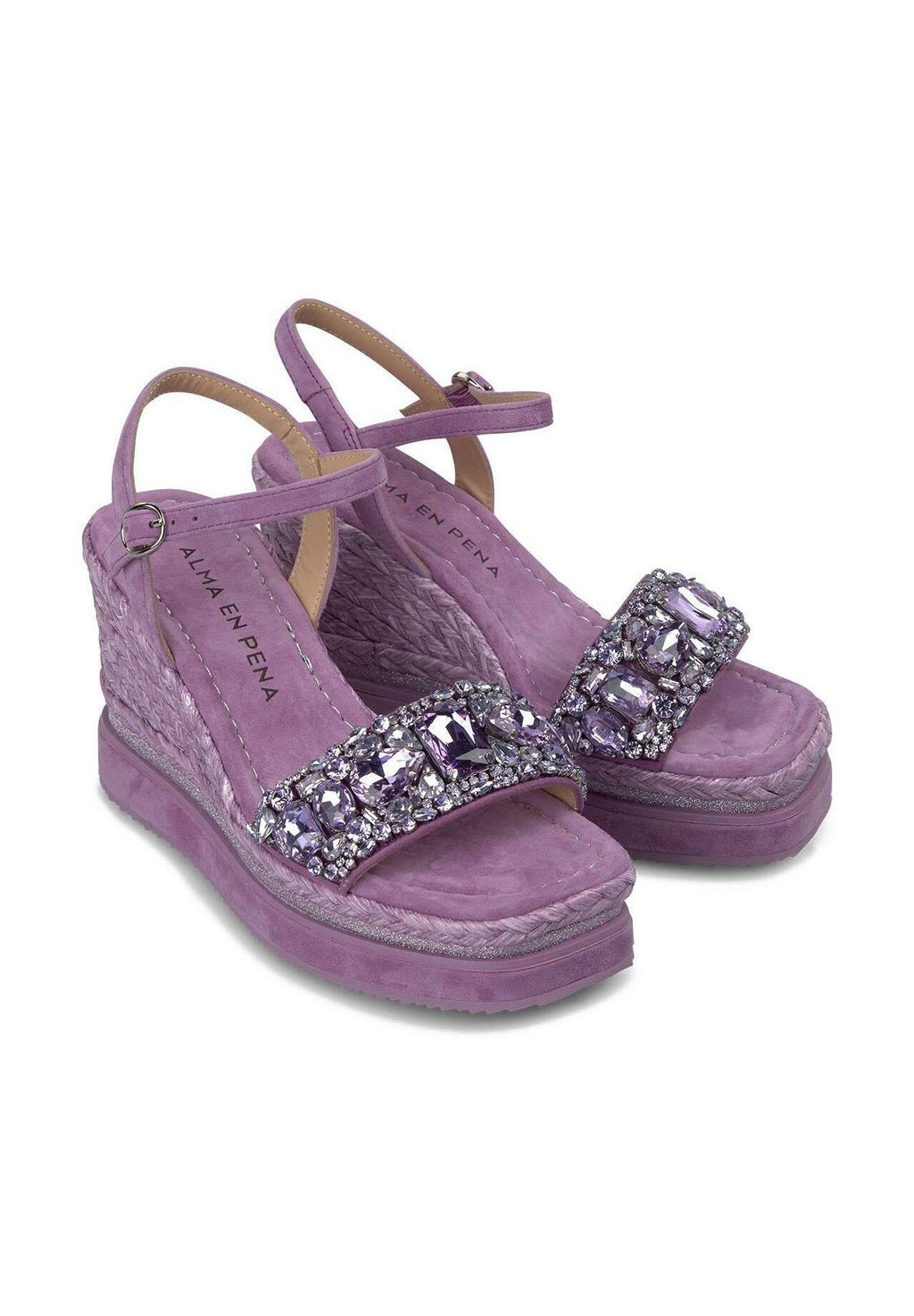 Босоножки на танкетке CON CIERRE HEBILLA - High heeled sandals Alma en Pena, фиолетовый — фото 3