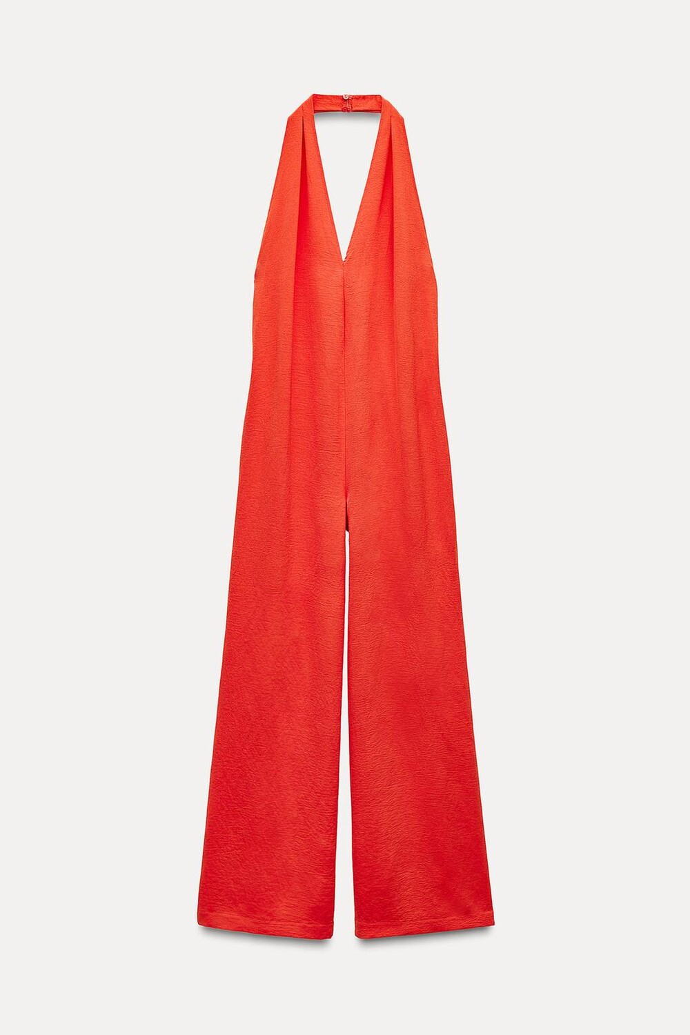 

Струйный комбинезон с халтером ZARA, коралловый