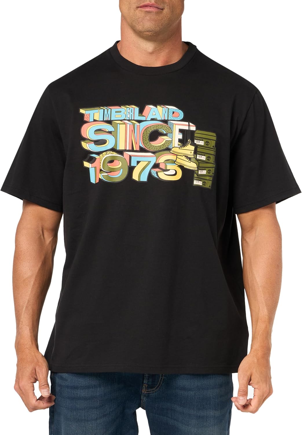 

Мужская футболка Timberland с коротким рукавом и принтом, выпущенная в 1973 году, Black, Черный, Мужская футболка Timberland с коротким рукавом и принтом, выпущенная в 1973 году, Black