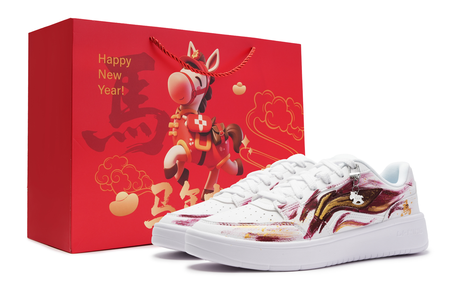 

Li-Ning Sycee Cushioning Slip Resistant низкие кроссовки для скейтбординга мужские бело-красные