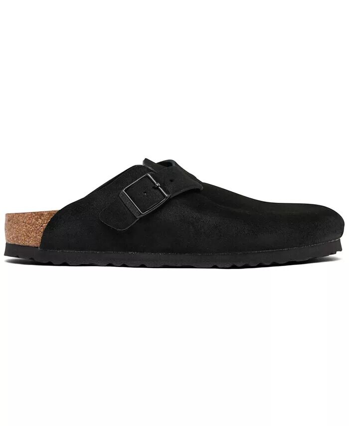 Женские замшевые кожаные сабо Boston Soft Footbed от Finish Line Birkenstock, черный — фото 2