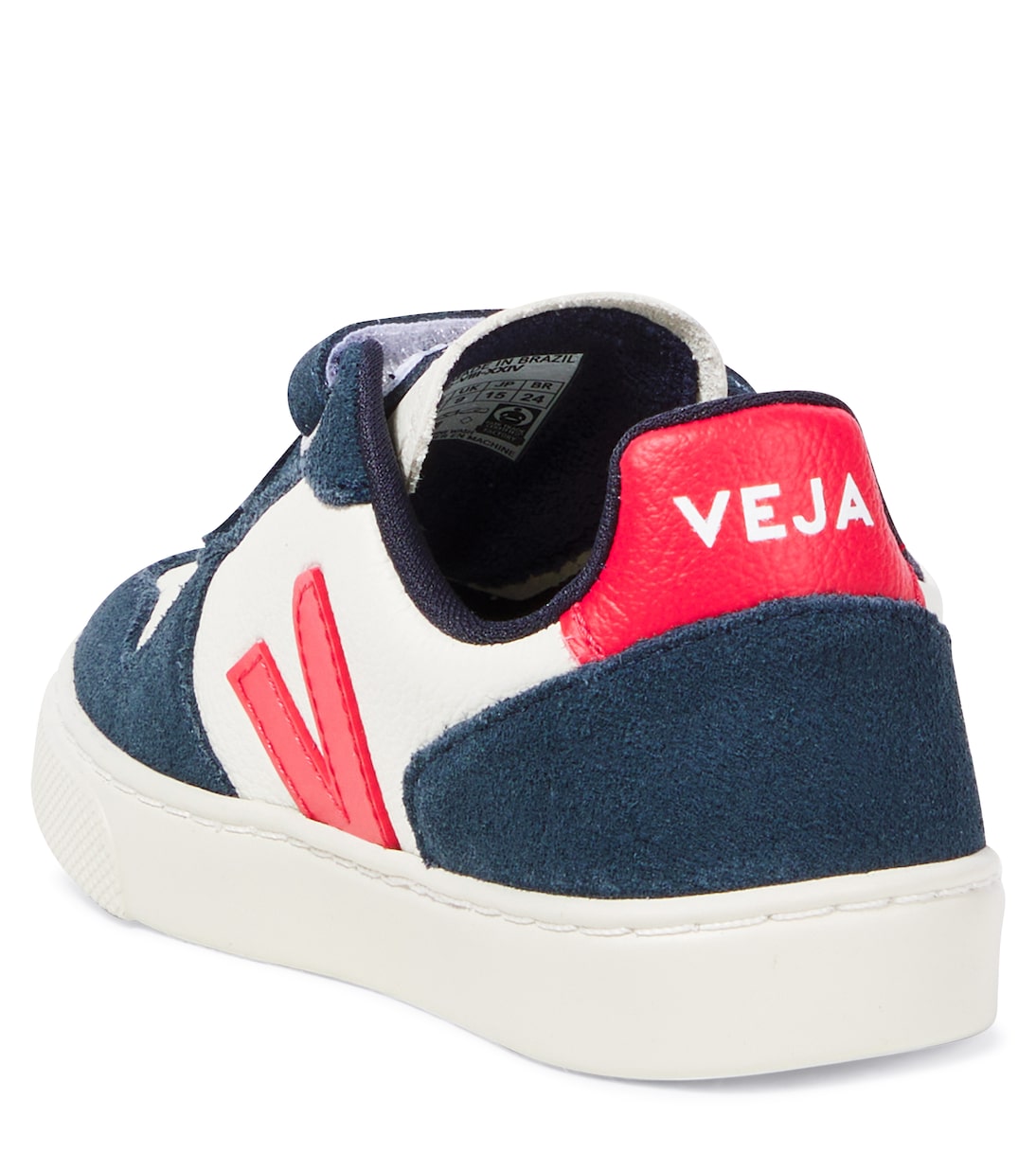 Кожаные кроссовки V-10 Veja Kids, Pure_Pekin_Nautico — фото 3
