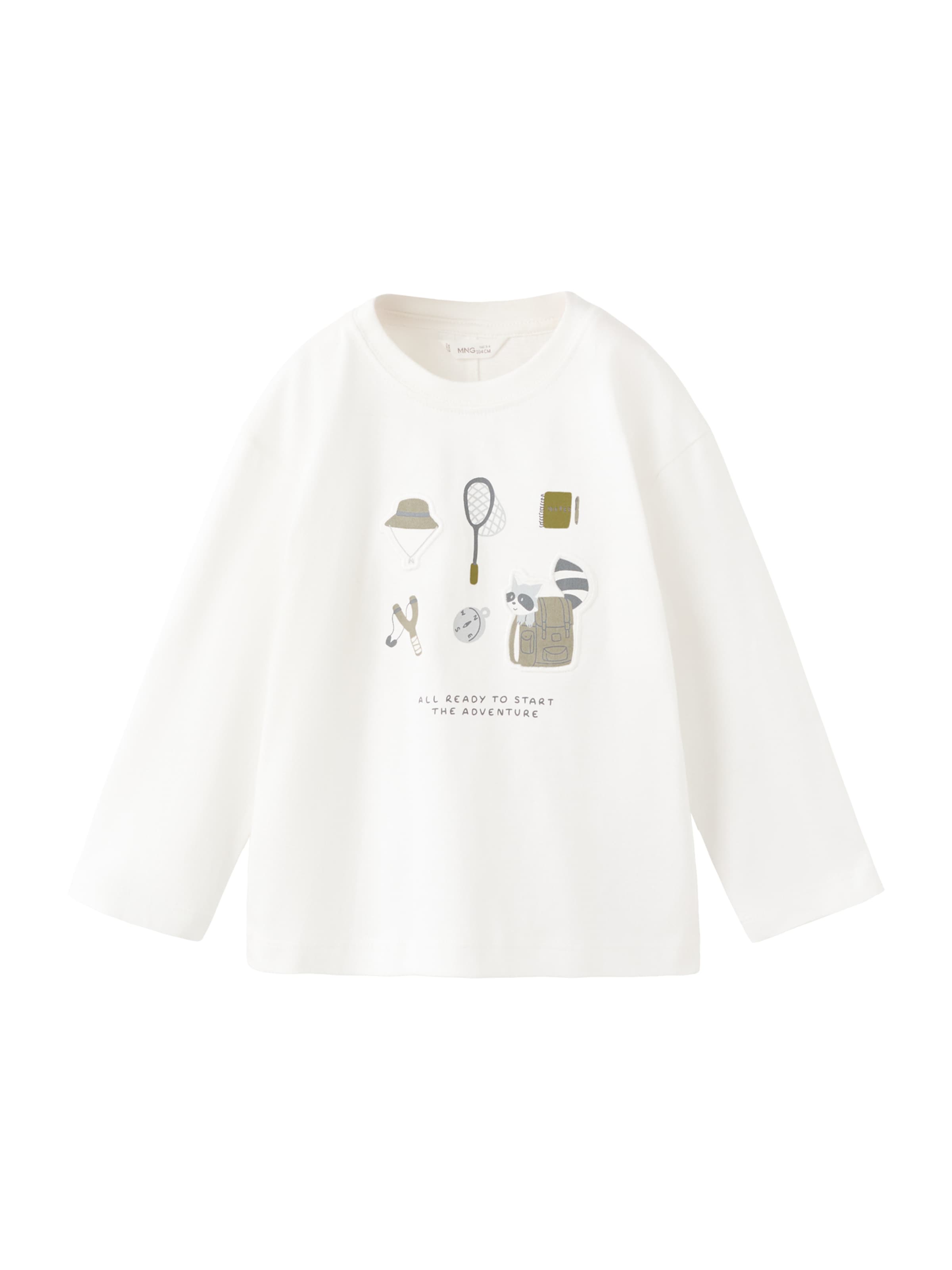 

MANGO KIDS Лонгслив 'EMAPACHE' в цвете Off White