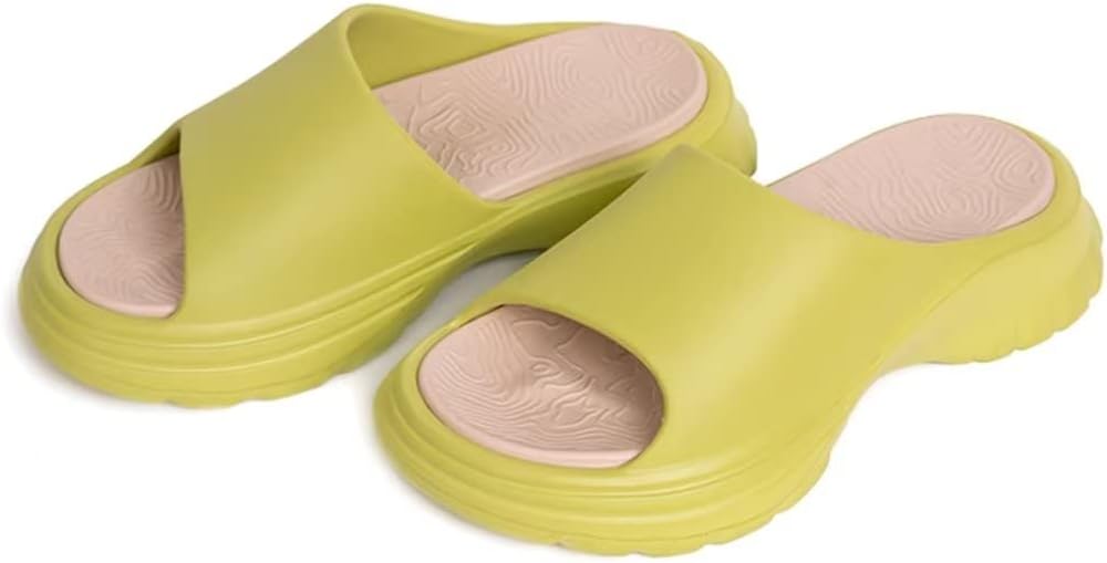 

Тапочки GSLMOLN для женщин и мужчин, Домашние шлепанцы, шлепанцы для душа унисекс, очень удобные, С упругой толстой подошвой, желтый