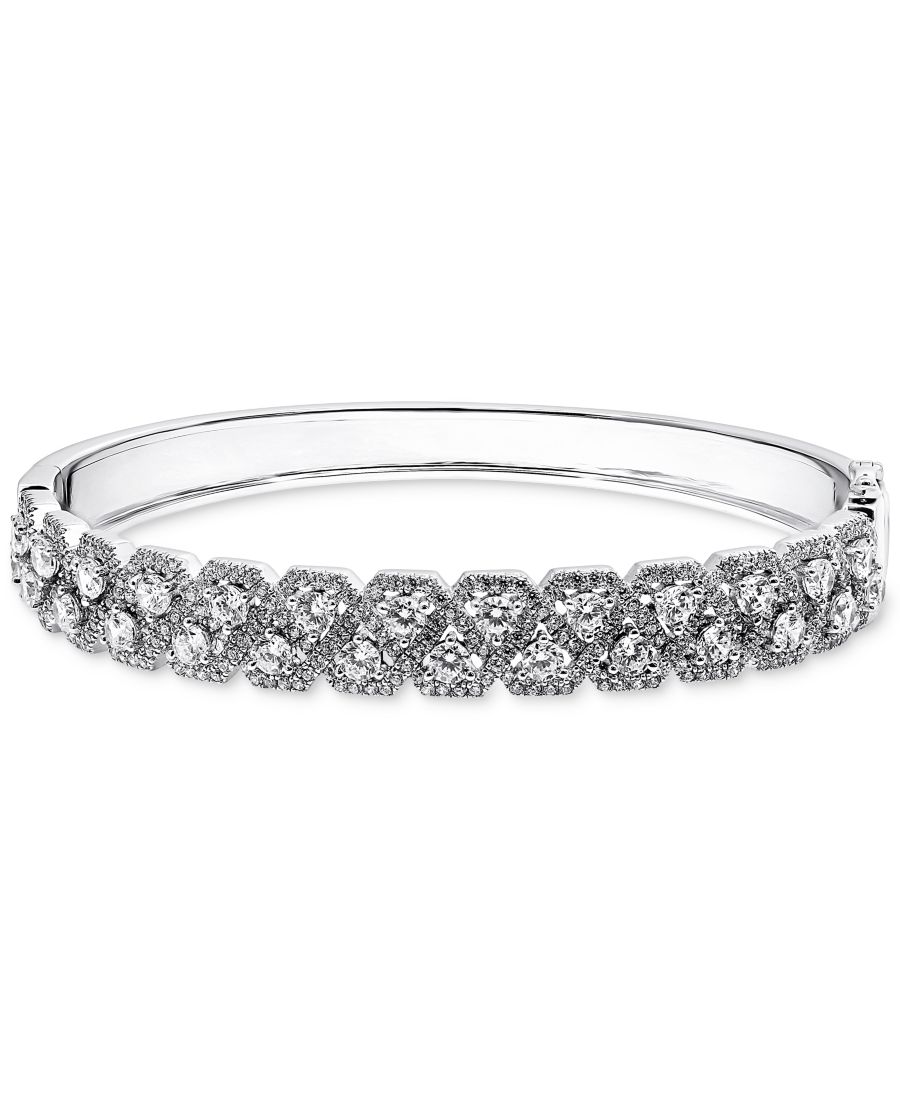 

Браслет-манжета из стерлингового серебра с кубическим цирконием Arabella, Sterling Silver