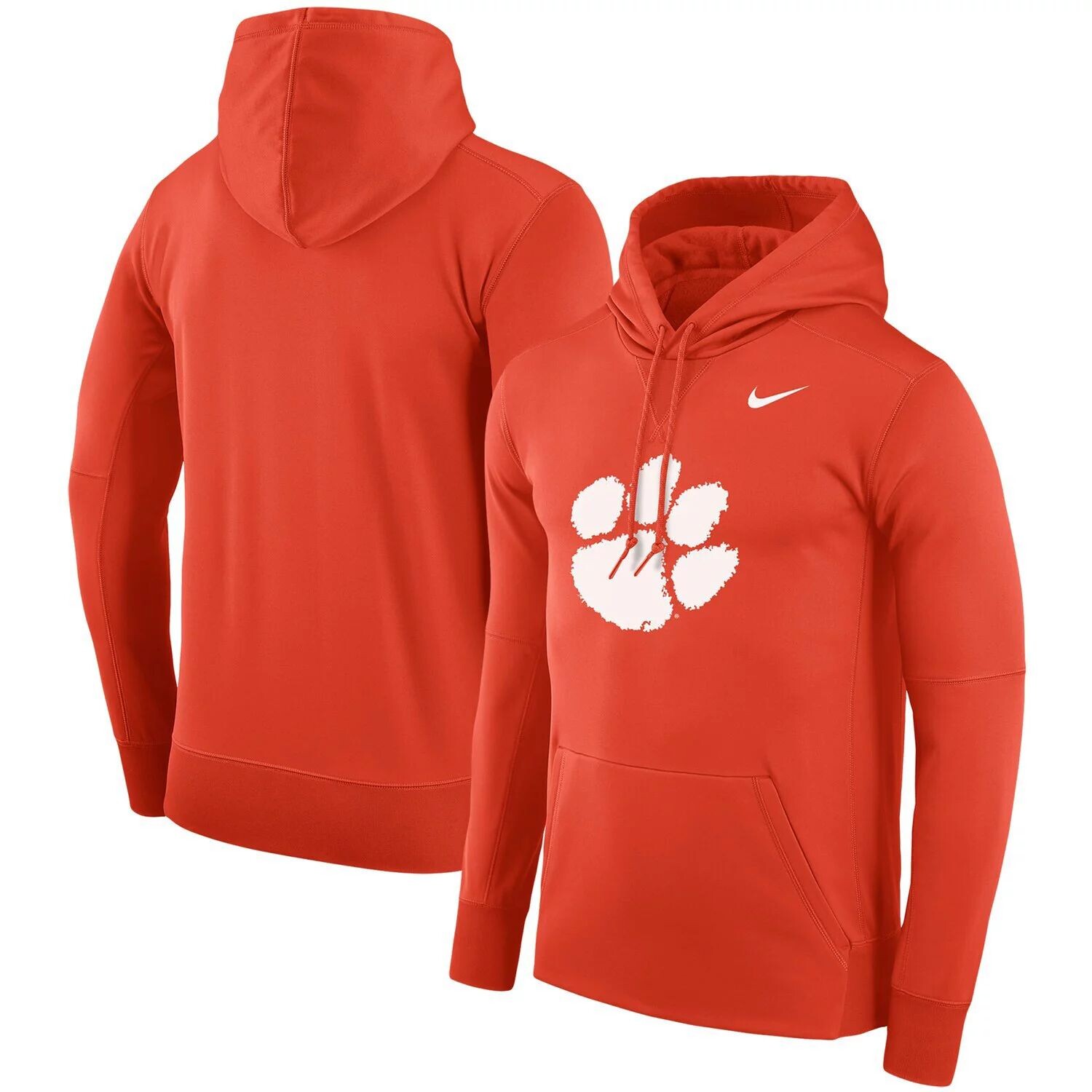 

Мужской оранжевый пуловер с капюшоном Clemson Tigers Performance Nike